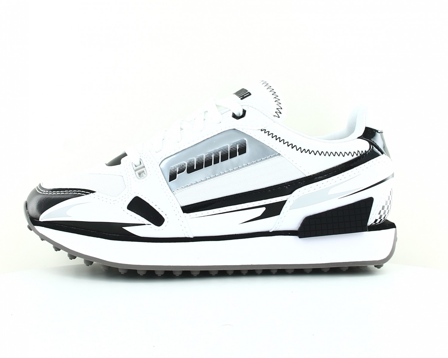 Puma Mile rider sunny gataway Blanc noir argent